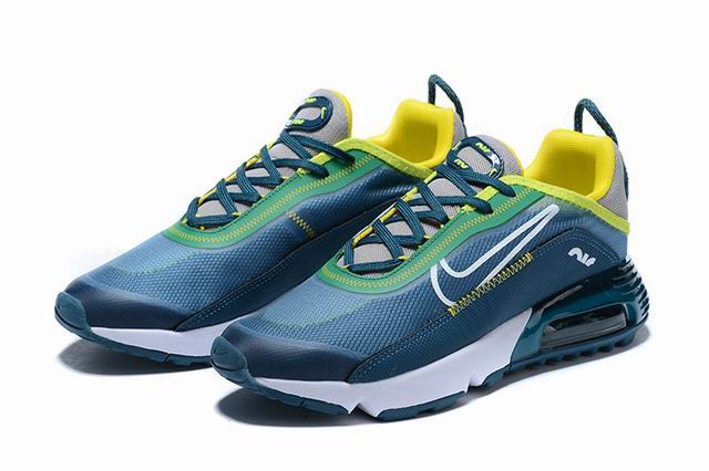 Nike Air Max 2090 Men's Shoes Blue Green Yellow-10 - Click Image to Close